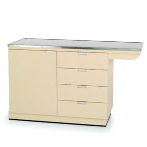 Petlift Millwork Cabinet Veterinary Exam Table with Stainless Top and Knee Space